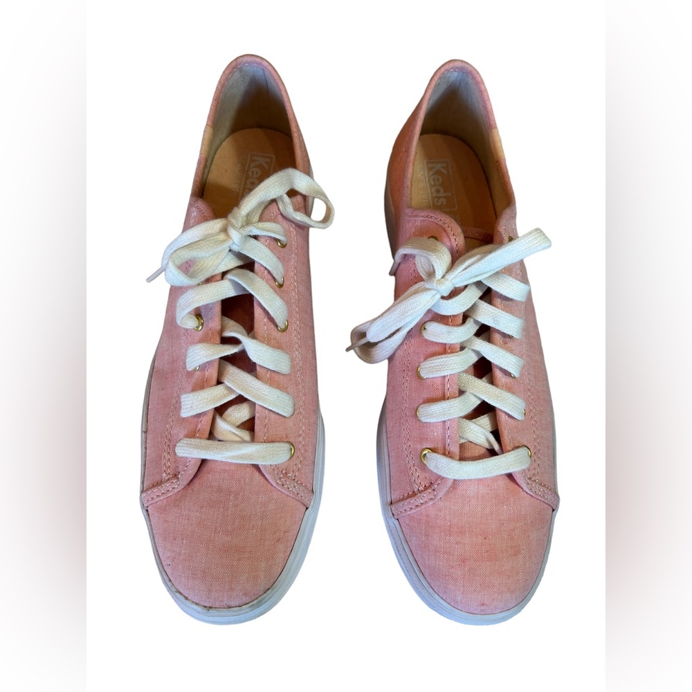 Keds triple kick chambray pink dream foam platform Y2K canvas sneakers 9.5 NWOB - Picture 10 of 12